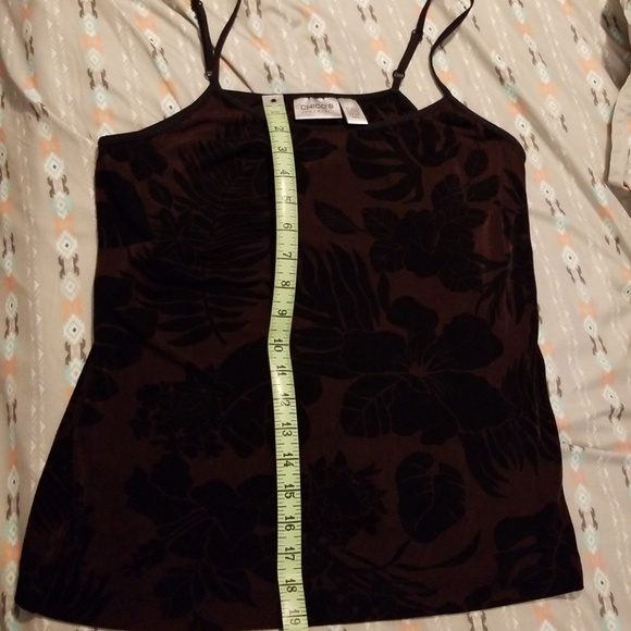 NWT Chicos Brown and Floral Tank with built in bra - Picture 6 of 6